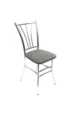 Стул ВВР Трилогия серый/хром, рогожка