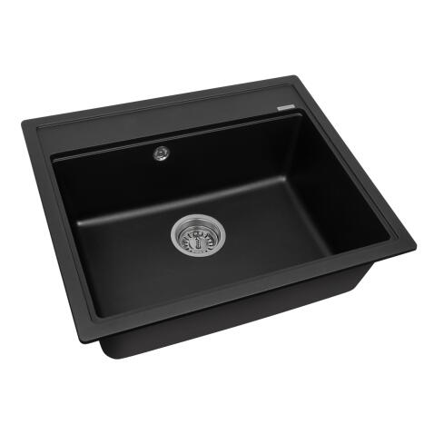 Мойка кухонная AQUASANITA Rock SQR 101 601 AW black metallic