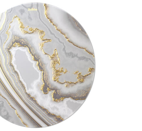 Стол журнальный Sheffilton SHT-CT27 золотистый пепел/черный муар