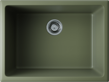 Кухонная мойка из керамики Omoikiri Okinoshima 61-U/I-OL Natceramic/olive