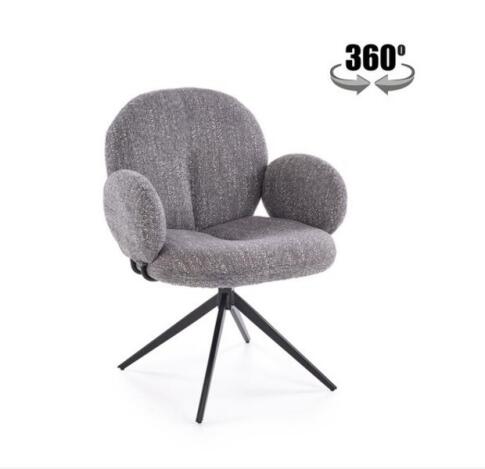 Стул HALMAR K568 серый/черный, поворотный