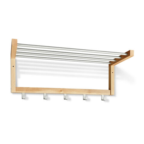 Вешалка Sheffilton Альберо SHT-WH4 артикул В2-91 прозрачный лак/алюм.мет