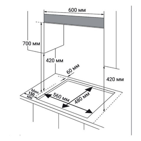 Поверхность газовая WEISSGAUFF HGG 642 BGH Double Wok Timer