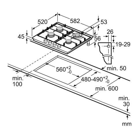 Поверхность газовая BOSCH PCH6A5I90