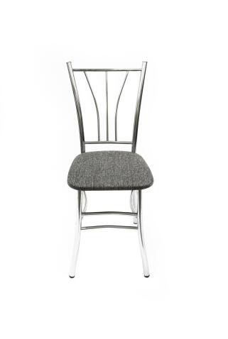 Стул ВВР Трилогия серый/хром, рогожка