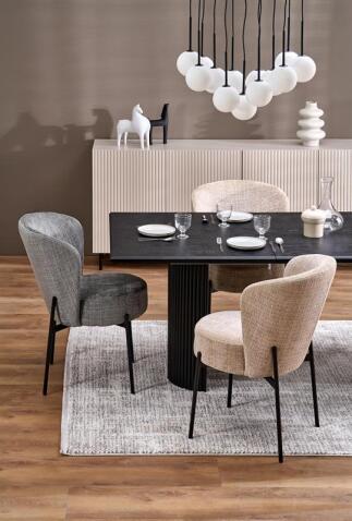 Стол обеденный HALMAR BOLERO черный дуб/черный 160-250/90