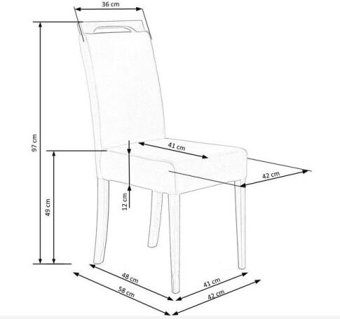 Стул HALMAR CLARION 2 Monolith 85 серый/черный