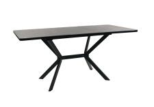 Стол ВВР Миллер Мрамор черный 3/черный №7, стекло 120-160/80