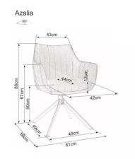 Стул SIGNAL AZALIA Brego 18 серый/черный