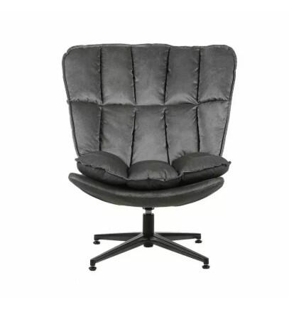 Кресло SIGNAL VESTA Velvet tap. 218 серый/черный