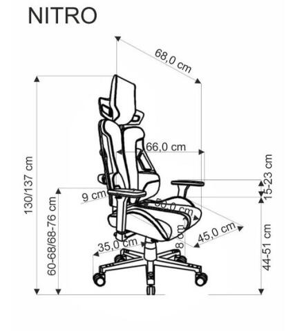 Кресло компьютерное HALMAR NITRO черный