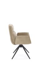 Стул HALMAR K574 темно-бежевый/черный, поворотный
