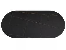 Стол обеденный SIGNAL GASTON Ceramic черный/черный 140-180/80