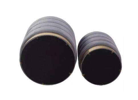 Комплект SIGNAL BRITTA Velvet (2 пуфа) серый