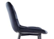 Стул барный SIGNAL CHIC H-2 Velvet Bluvel 19 черный/черный
