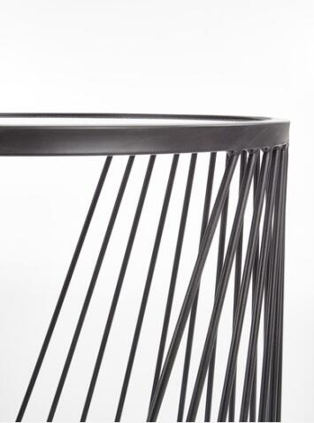 Комплект HALMAR ANTILLA (2 стола журнальных) дымчатый/черный, 50/50 и 42/45