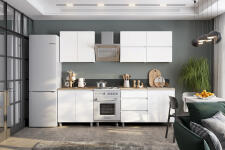 Кухонный гарнитур NN Мебель "Токио" Серия 3 (2,0 м)  Белый текстурный/Дуб Сонома