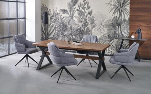 Стул HALMAR K570 серый/черный, поворотный