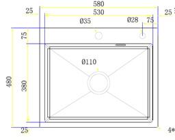 Кухонная мойка из нержавейки BLANTEK FS-5848S Brushed ECO (+501F40-S)