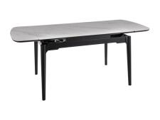 Стол обеденный SIGNAL SENTO белый лак/черный 120-180/80