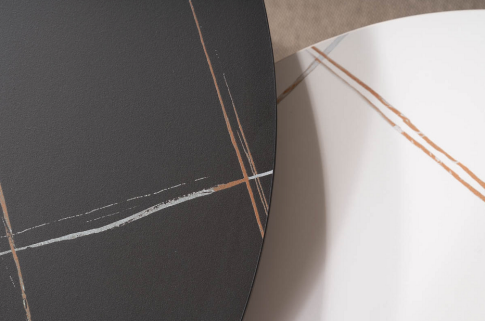 Стол обеденный SIGNAL ESPERO белый мат/черный мат 80