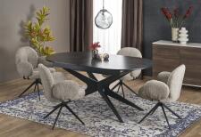 Стол обеденный HALMAR SANDRO черный/черный 180-240/100