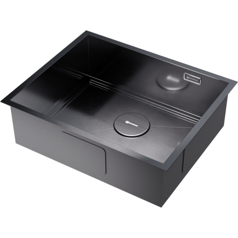 Кухонная мойка из нержавейки Omoikiri Kasen 54-16-INT-GM вороненая сталь