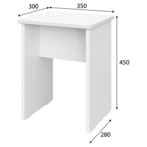 Табурет NN Мебель №4 Белый текстурный (КОМПЛЕКТ 2 шт)
