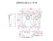Мойка ZORG ZEROX 58-2 U / IF-R PVD GUNBLACK