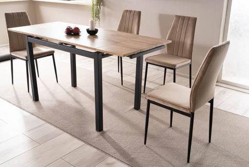 Стул SIGNAL ATOM Velvet Bluvel 28 бежевый/черный