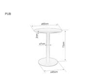 Стол барный SIGNAL PUB черный 60