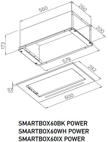 Вытяжка кухонная MEFERI SMARTBOX60IX POWER