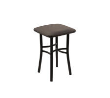 Табурет ВВР Квадрат бурый/черный, рогожка