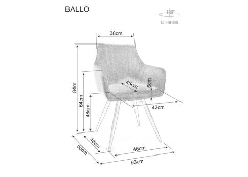 Стул SIGNAL BALLO Leo 32 темно-бежевый/черный, поворотный