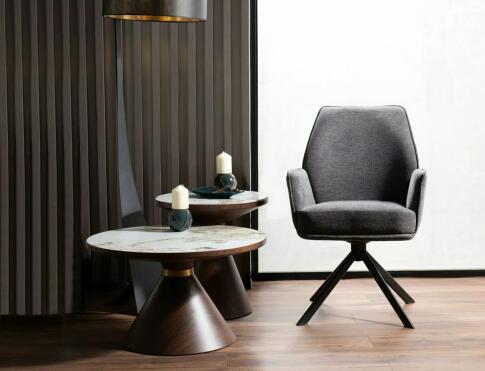 Стул SIGNAL HUGO Brego 18 темно-серый/черный, поворотный