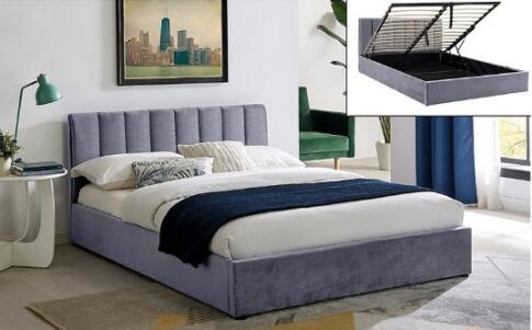 Кровать SIGNAL MONTREAL Velvet tap. 192 серый, 140/200