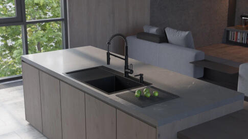 Смеситель для кухни Omoikiri Mikawa 2 Plus SB GB графит