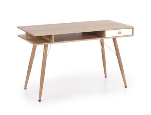 Стол компьютерный HALMAR B34 дуб сонома/белый