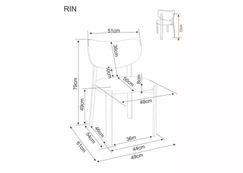 Стул SIGNAL RIN D t.256 капучино/дуб