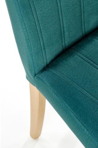 Стул HALMAR DIEGO 3 Monolith 37 зеленый/дуб медовый