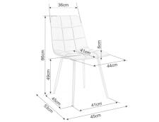 Стул SIGNAL MILA Velvet Bluvel 19 черный/черный