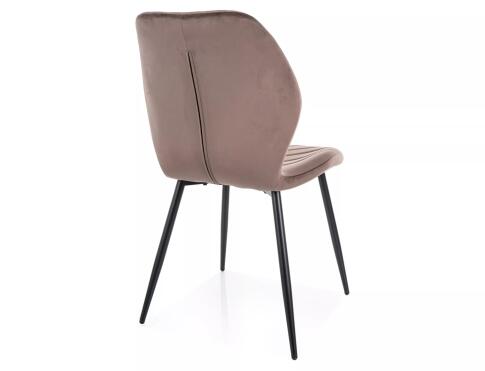 Стул SIGNAL MIKE Velvet Bluvel 38 капучино/черный