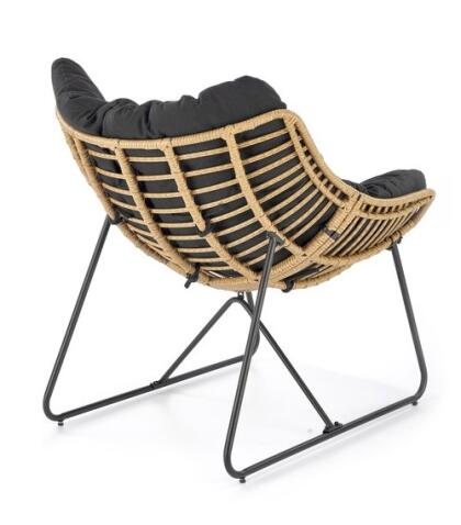 Кресло HALMAR WHISPER черный/натуральный