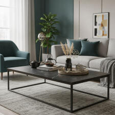 Стол журнальный SIGNAL ROSSI A черный мрамор/черный