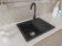 Мойка кухонная AQUASANITA Rock SQR 102 601 AW black metallic