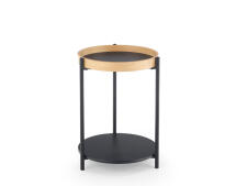 Стол журнальный HALMAR ROLO дуб натуральный/черный, 44/55