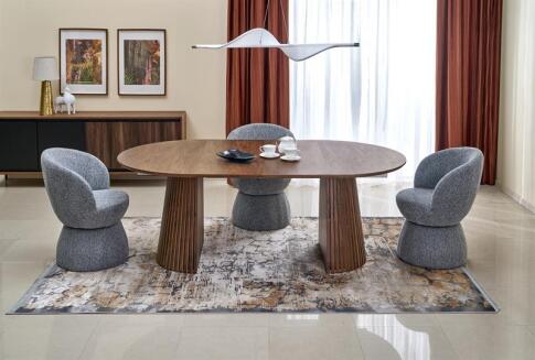 Стол обеденный HALMAR FARGO орех 120-210/120