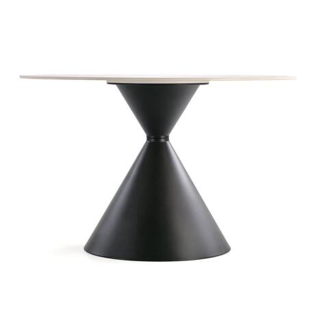 Стол обеденный HALMAR GARET белый мрамор/черный 120