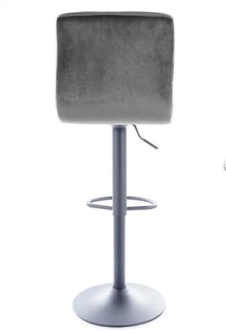 Стул барный SIGNAL C105 Velvet Bluvel 14 серый/черный