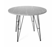 Стол Sheffilton SHT-TU10/TT 90 МДФ артикул SHT-T228 черный муар/серый мрамор